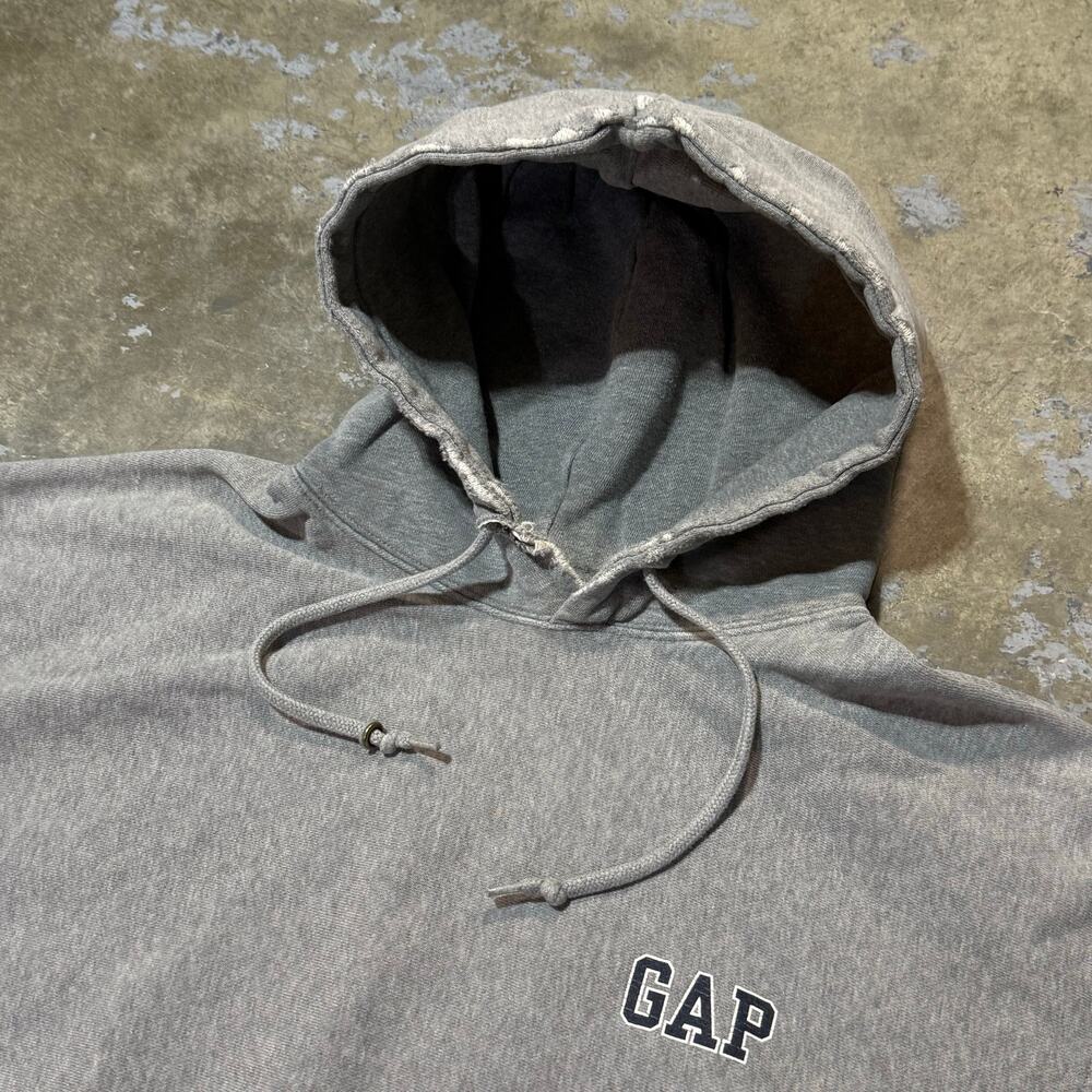Vintage GAP Gray Reverse Weave Style Hoodie L